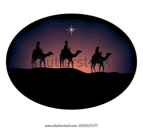 Wise Men Camel Silhouettes Style Stock Vector Royalty Free 2233527577 Shutterstock