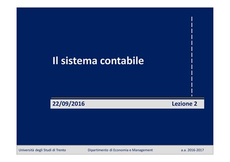 L Sistema Contabile E Postulati Di Bilancio Il Sistema