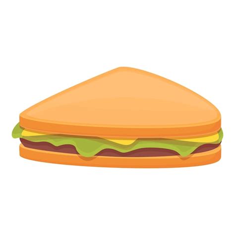 Sandwich Symbol Cartoon Vektor Essen Schinken Deli Mittagessen