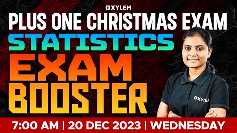 Plus One Statistics Christmas Exam Exam Booster Xylem Plus One