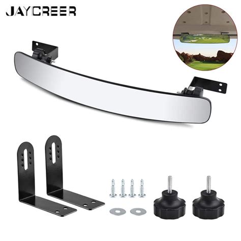 Jaycreer Golf Cart Rear View Mirror 16 5 Extra Wide 180 Degree Panoramic Rear View Mirror For