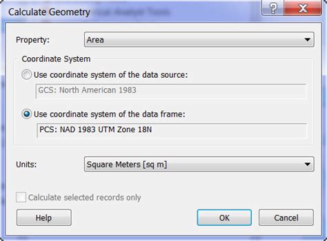 GIS Calculating Projected Area Of Polygons With Field Calculator In