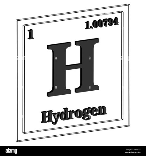 Hydrogen Periodic Table Of The Elements 3d Vector Illustration Eps 10 Stock Vector Image And Art