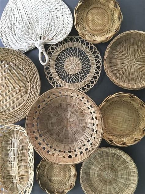 A Gathering Of Baskets Boho Basket Wall Decor 9 Bohemian Decor Etsy