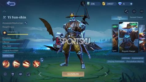 Cara Mendapatkan Skin Roguish Ranger Yi Sun Shin Mobile Legends ML