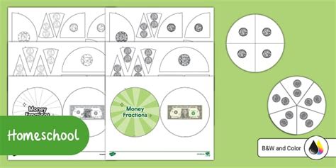 Money Fraction Circle Puzzles Professor Feito Twinkl