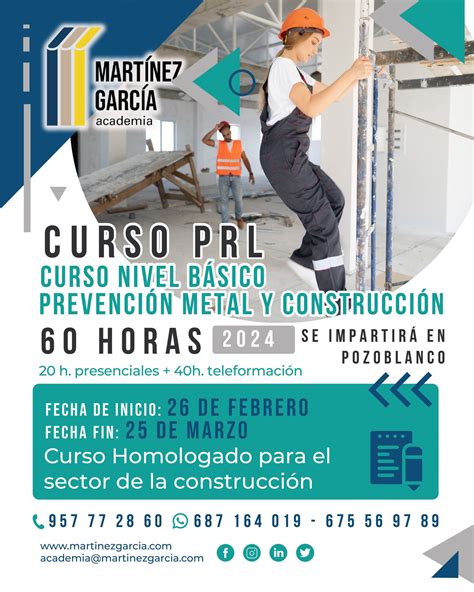 Curso PRL Nivel Básico Prevención Metal y Construcción Centro