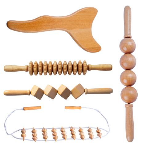 Buy Hovom Professional 5 In 1 Kit Wood Therapy Massage Tools Lymphatic