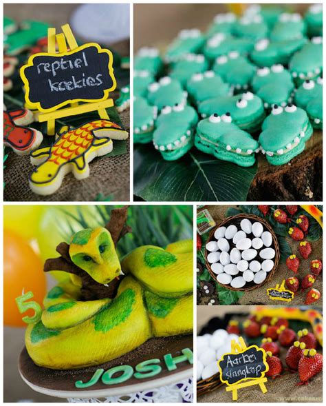 Kara S Party Ideas Snake Reptile Birthday Party Kara S Party Ideas