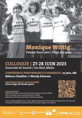 Reiso Colloque Monique Wittig Twenty Years Later Vingt Ans Apr S