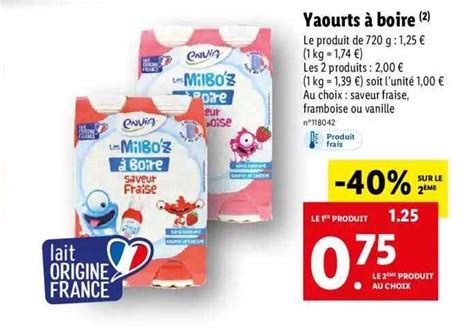 Promo Yaourts à Boire chez Lidl iCatalogue fr