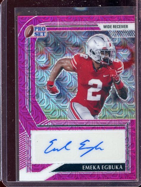 2022 Leaf Pro Set Metal Mojo Pink Emeka Egbuka Rc Auto 3 10 EBay