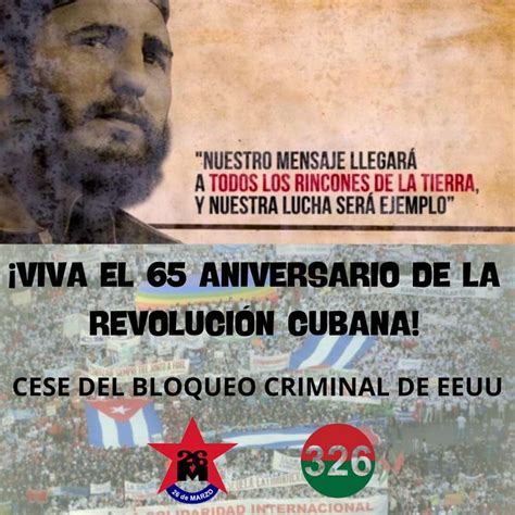 Movimiento 26 de Marzo saluda a la Revolución Cubana en un nuevo