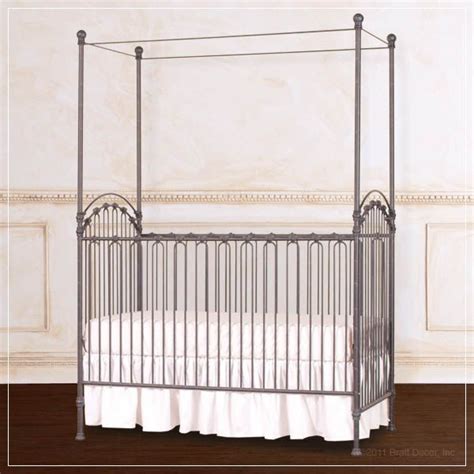 Venetian Crib Slate Wrought Iron 4 Poster Canopy Brat Decor Cribs