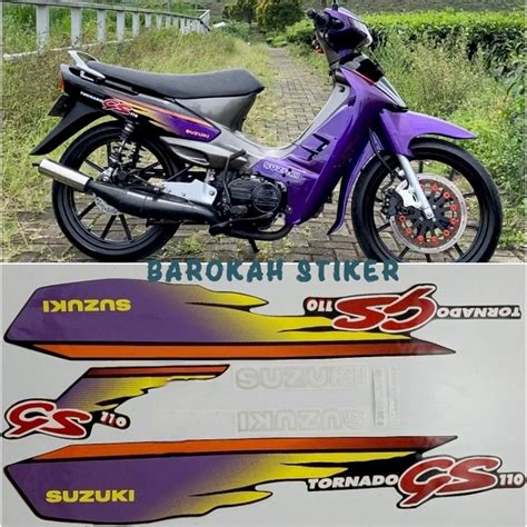 Ungu สติกเกอร์ติดเสารถจักรยานยนต์ Suzuki Gs Tornado 110 สีม่วง คุณภาพดี