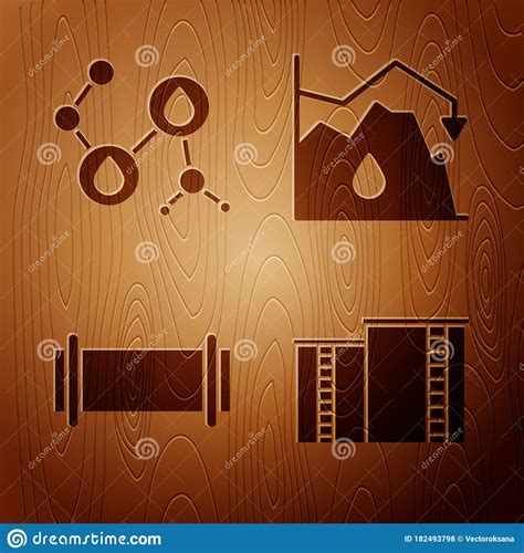 Set Of Crude Oil Price Symbol With Graph Cartoon Vector 59598489