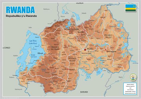 Physical Map of Rwanda - The Oxford Collection– I Love Maps