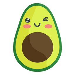 Kawaii Winking Avocado Avocado Cartoon Avocado Art Cute Avocado