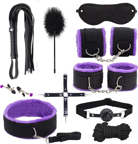 10pcs Sm Toys For Couple Sex Bondaged Bed Restraints Tied Down Wrist And Ankle Sex