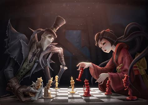 Ghosts Playing Chess Red Tu Tu Logo Art Halloween Black Kimono