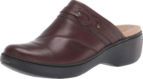 Clarks Women S Delana Juno Dark Brown Leather 9w Clog US Buy Online