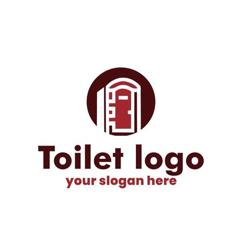 Modern Minimalist Toilet Logo Design In Maroon Color 45869906 Vector