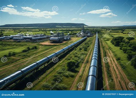 Construction of a Gas Transmission Network. Laying Pipes in the Ground ...