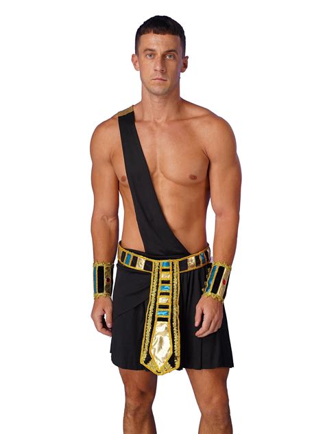 Yizyif Mens Halloween Ancient Greek God Gladiator Role Play Costume One