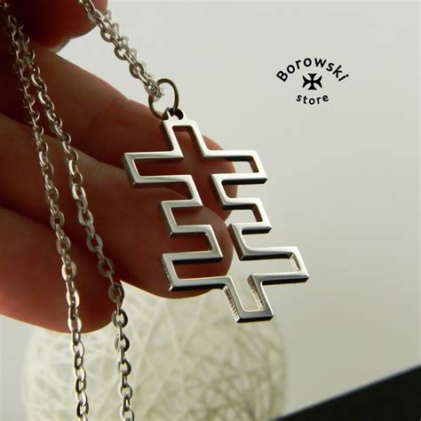 Psychic Cross Pendant Stainless Steel Triple Cross Topi Etsy