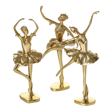 Rosdorf Park 3 Piece Ballerina Handmade Bronze Modern Ballet Dance