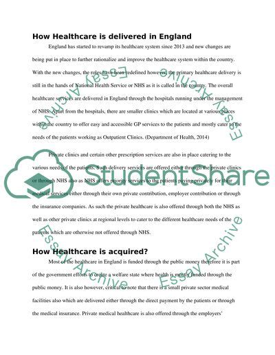 National Health Service And Global Health Issues Essay Example Topics And Well Written Essays