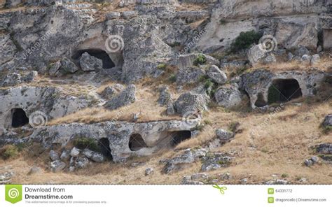 Caves at Matera, Italy stock photo. Image of geology - 64331772