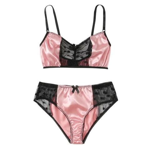 Nouvelle Mode Sexy Dentelle Lingerie Soie Sous Vêtements Vêtements De Nuit Pyjamas Satin n42935