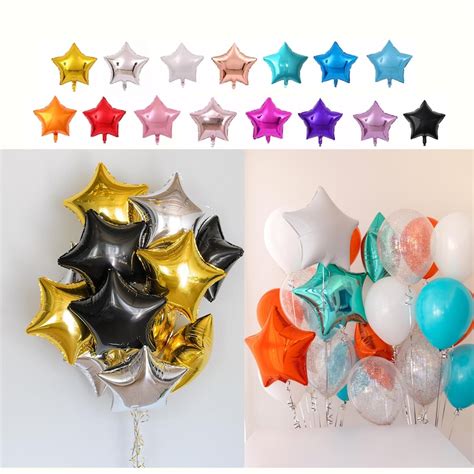Star Shaped Foil Balloons Etsy