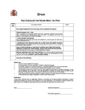 Fillable Online Questionnaire For Visa Applicants Appendix A