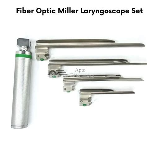 Fiber Optic Laryngoscope Complete Set Diagnostic Instruments By Apto