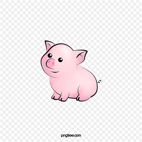 Pink Pig PNG Picture Pink Pig Pig Clipart Hand Painted Pig Cartoon