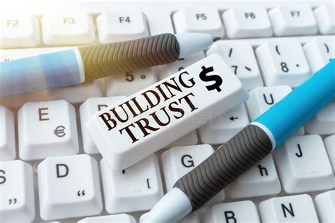 Writing Displaying Text Building Trust Business Concept Activity Of