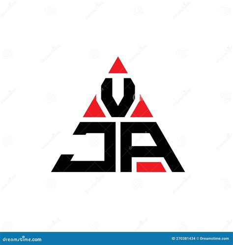 Vja Triangle Letter Logo Design With Triangle Shape Vja Triangle Logo