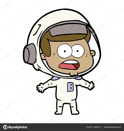 Vektorillustration Des Cartoon Astronauten Stockvektor