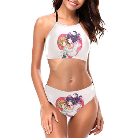 Cardcaptor Sakura Swimsuits Sakura Anime Bikini Female Swimsuit Set