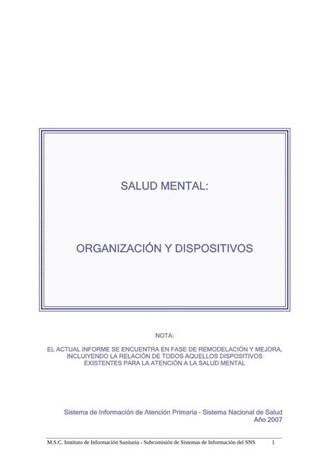 Pdf Salud Mental Organizaci N Y Pdf Filesalud Mental Organizaci N