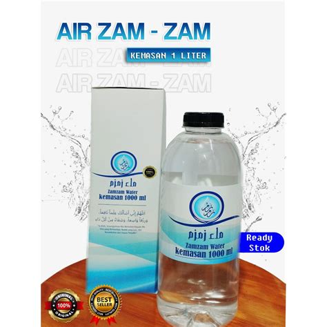 Jual Air Zamzam 1 Liter Zam Zam Asli Kemasan Premium Shopee Indonesia