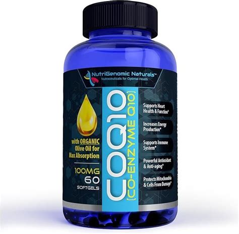 CoQ10 Coenzyme Q10 Highest Absorption With Organic Olive Oil 100mg