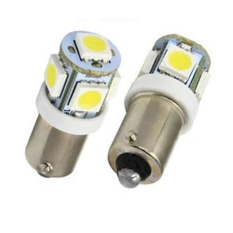 2 X BA9S White 5 5050 SMD LED Bulb Wedge Car Dome Map Light T11 T4W H6W