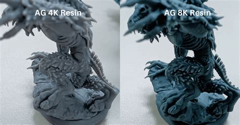 A comparison between 4K & 8K resin printed with Mighty 8K. It might not be noticeable with our ...