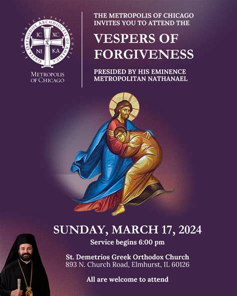 Vespers Of Forgiveness Presided By His Eminence Metropolitan