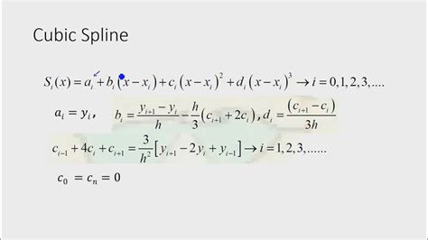 11 Interpolation Using Cubic Spline With Example Part 1 شرح Youtube