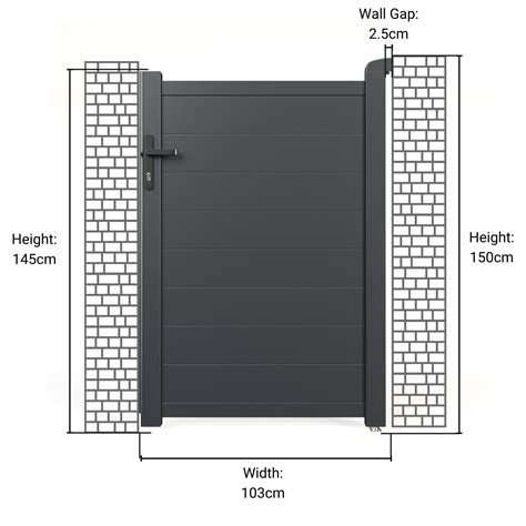 Billyoh Metal Garden Gate Privacy Aluminium Outdoor Pedestrian Gate