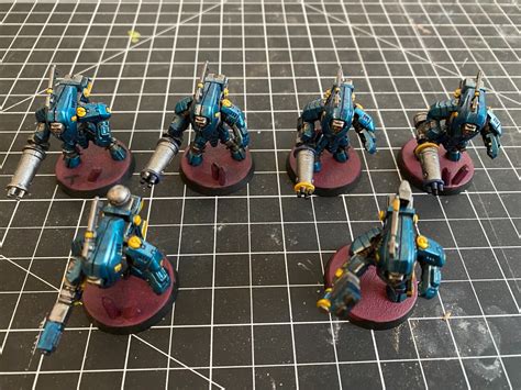 Warhammer K Tau Empire Xv Stealth Battlesuits X Fully Painted Ebay